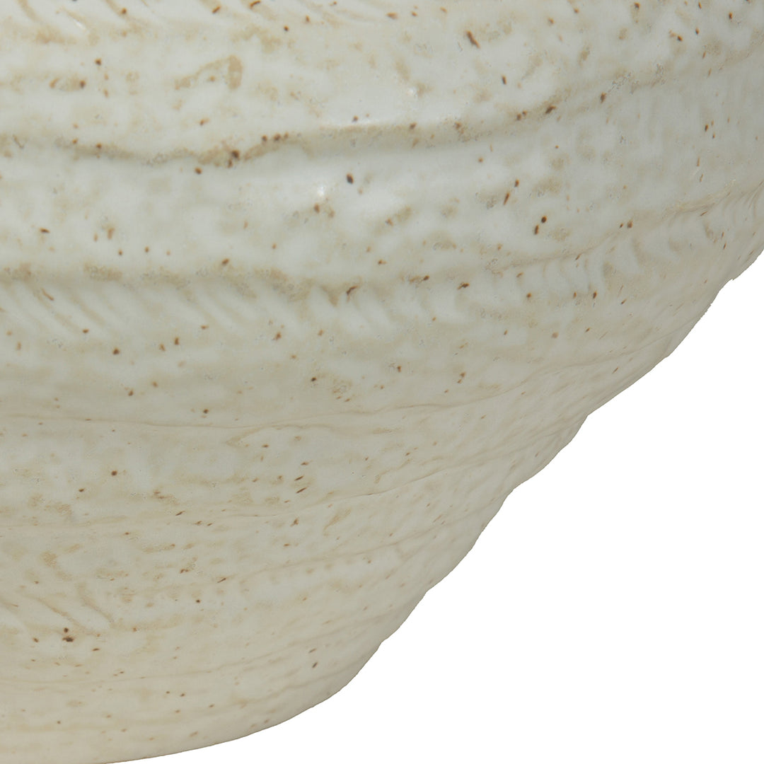Alba Speckled Glaze Ceramic Vase 22cm - Ivory