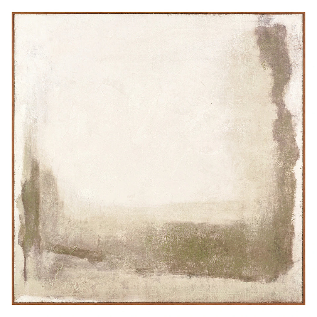 Abstract Square Hessian Canvas - Green