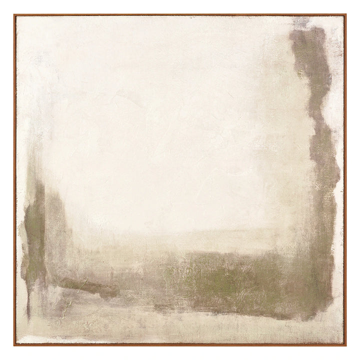 Abstract Square Hessian Canvas - Green