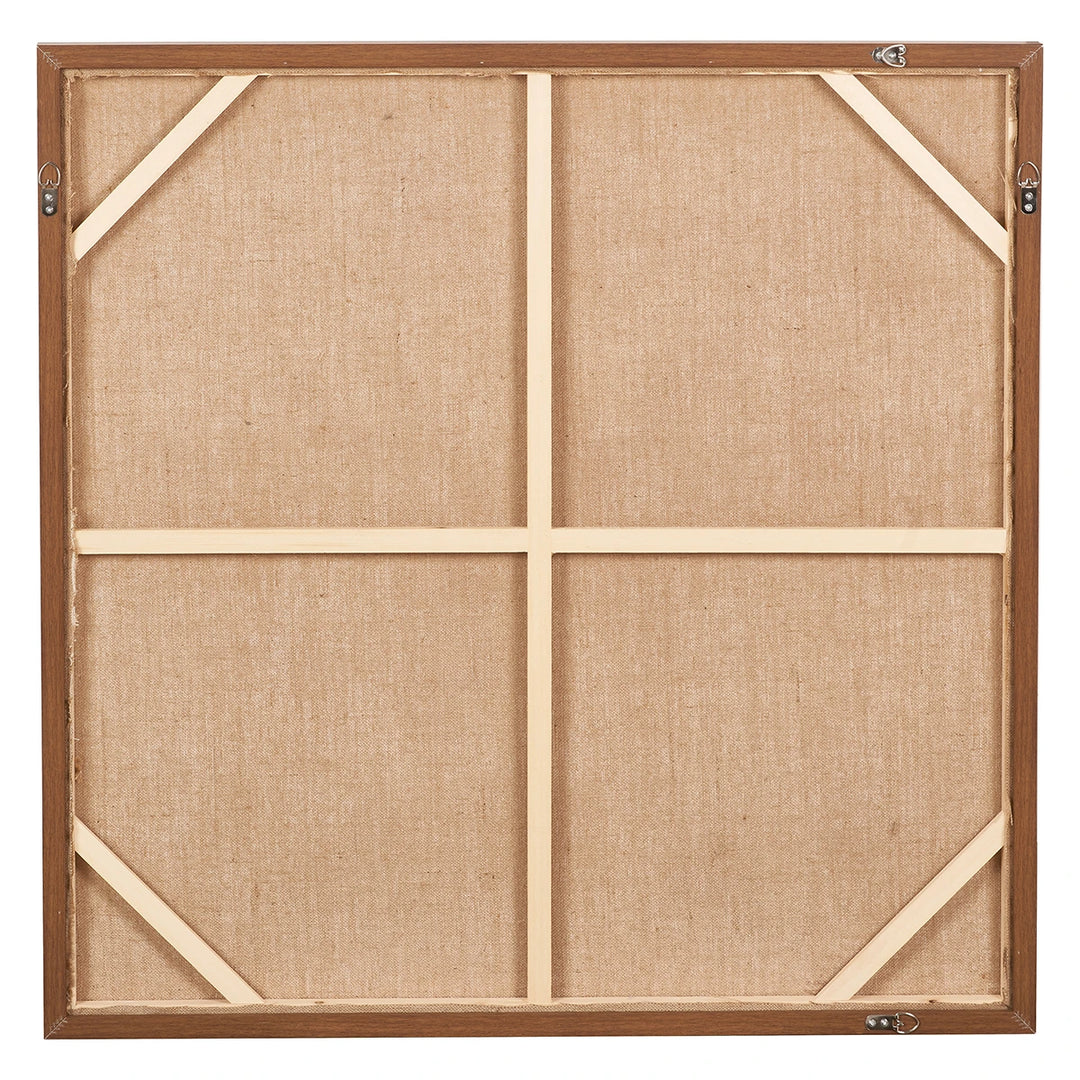 Abstract Square Hessian Canvas - Green
