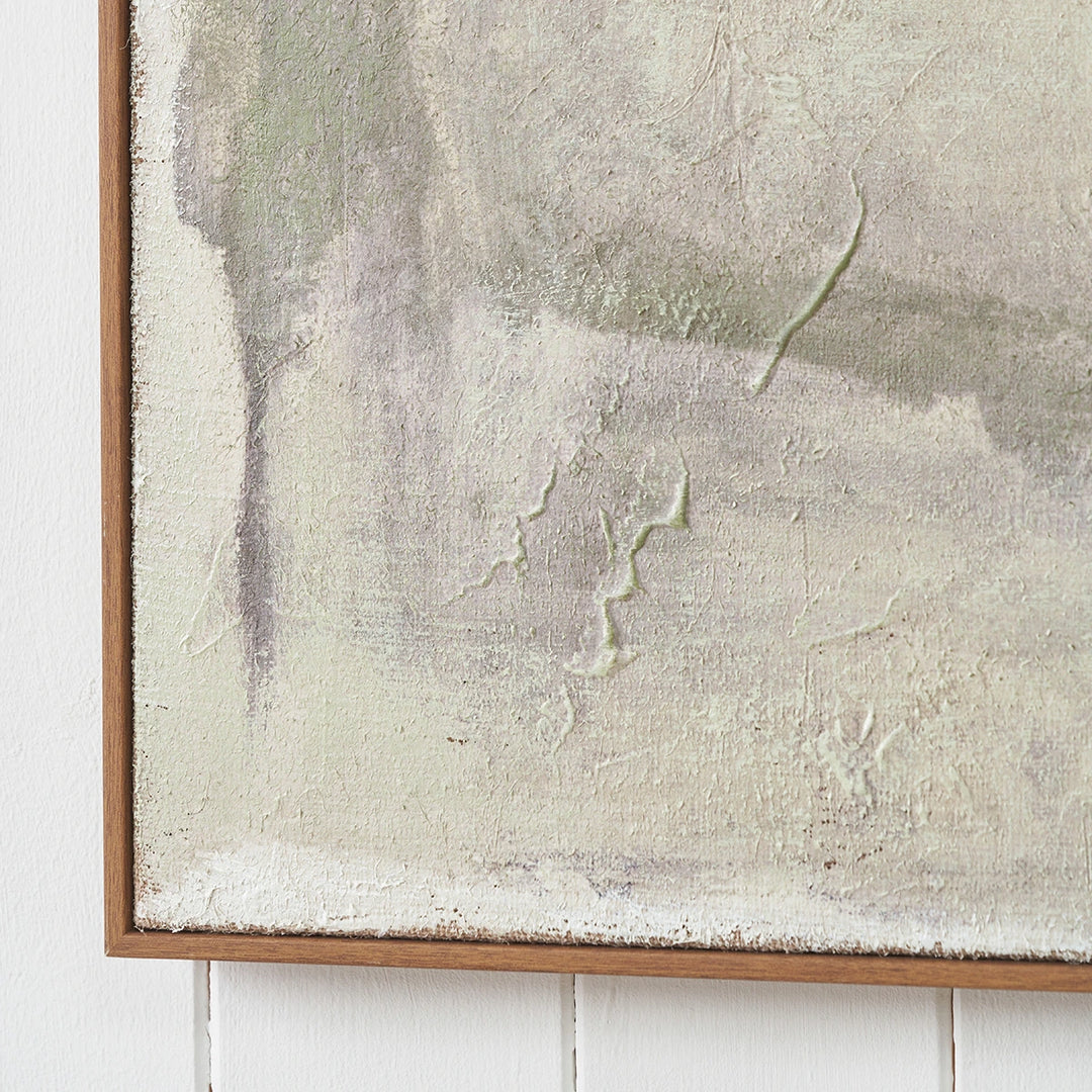 Abstract Square Hessian Canvas - Green