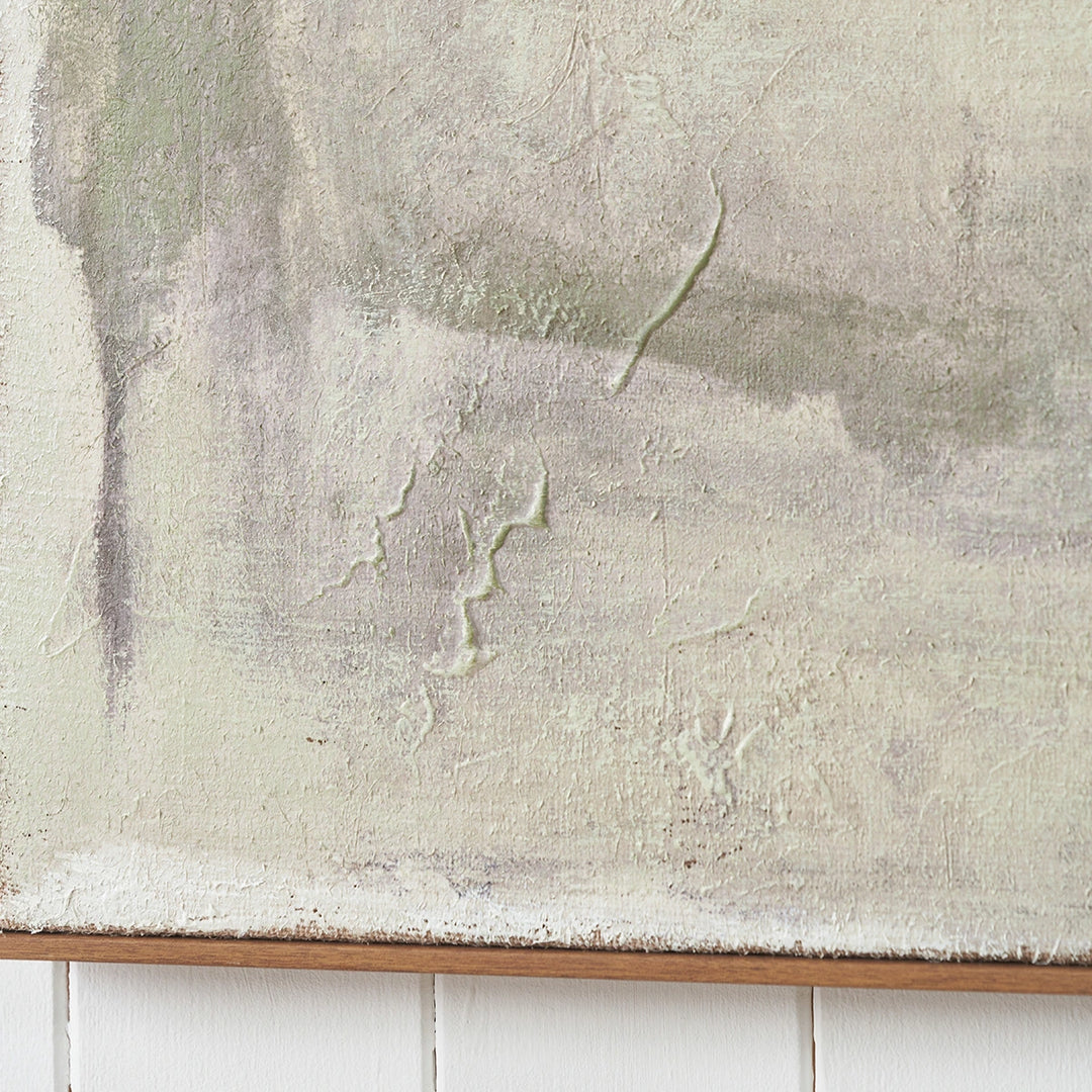 Abstract Square Hessian Canvas - Green