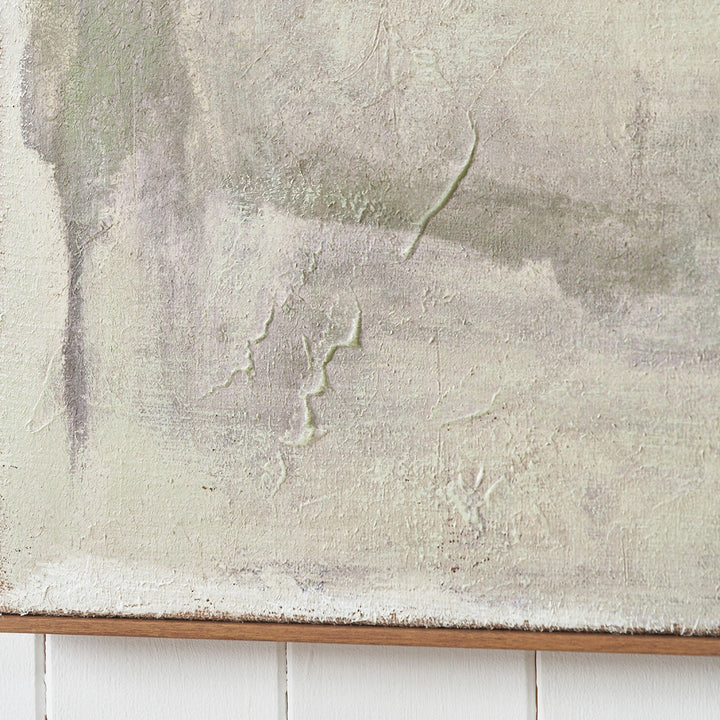 Abstract Square Hessian Canvas - Green