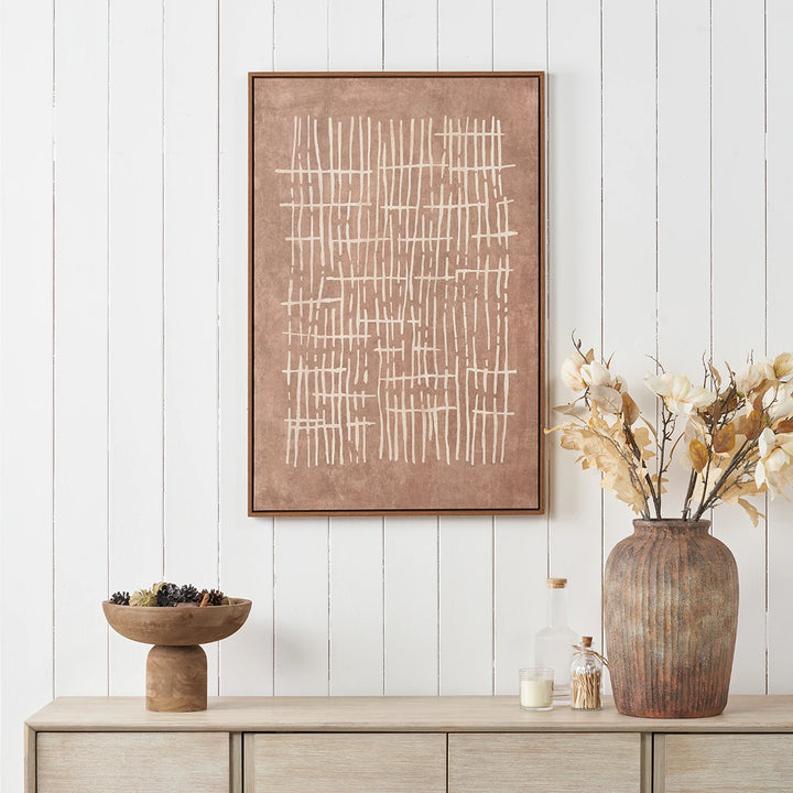 Natural Abstract Linear Design Canvas