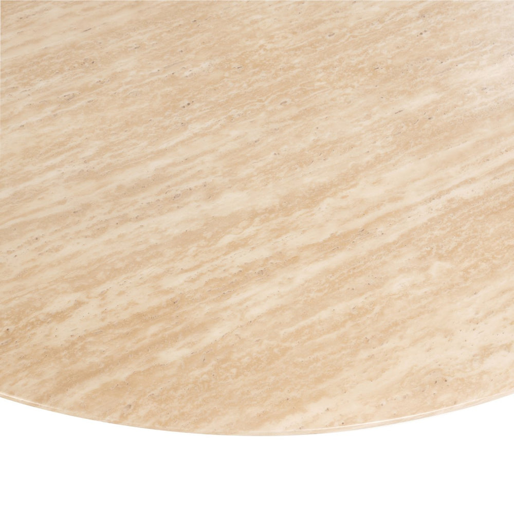 Montgommery Faux Marble Round Dining Table 130cm - Beige Richmond 2