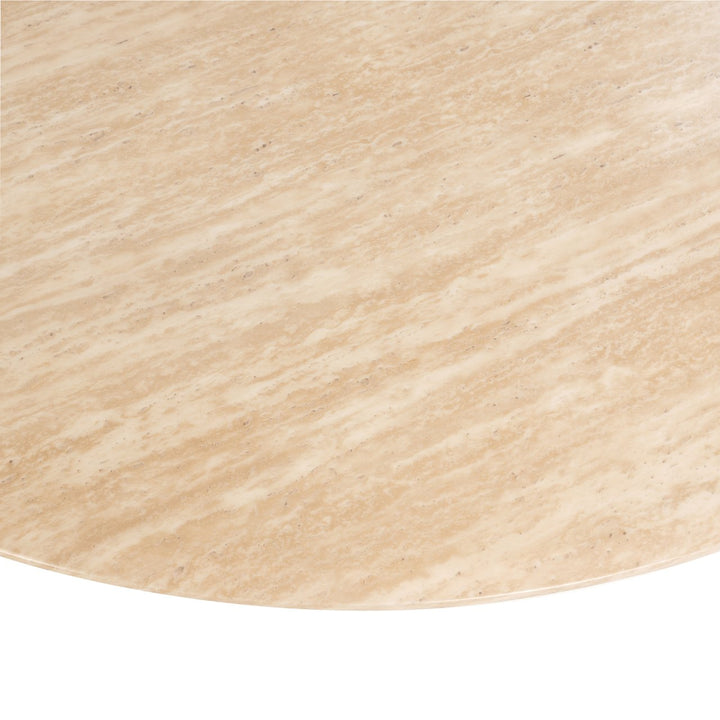 Montgommery Faux Marble Round Dining Table 130cm - Beige Richmond 2