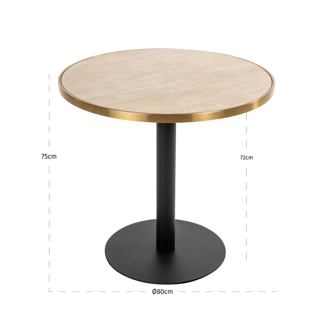 Brazza Faux Marble Bistro Table 80cm - Beige Richmond 4