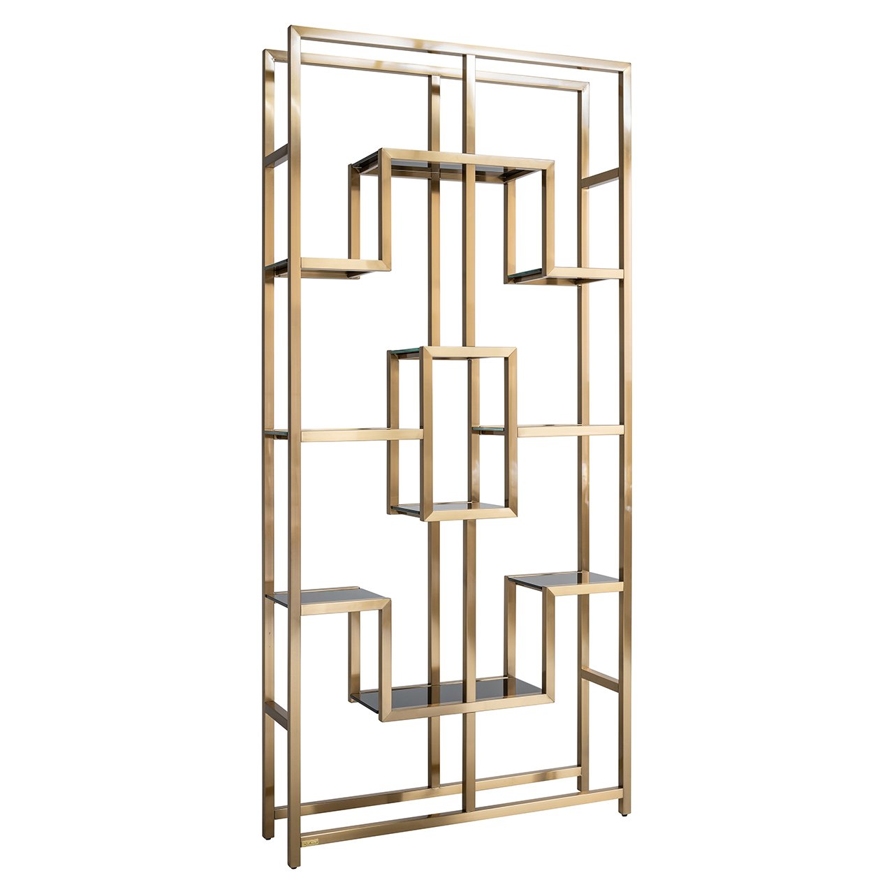 Richmond Interiors Magnus Display Unit in Brushed Gold