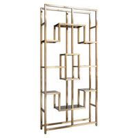 Richmond Interiors Magnus Display Unit in Brushed Gold