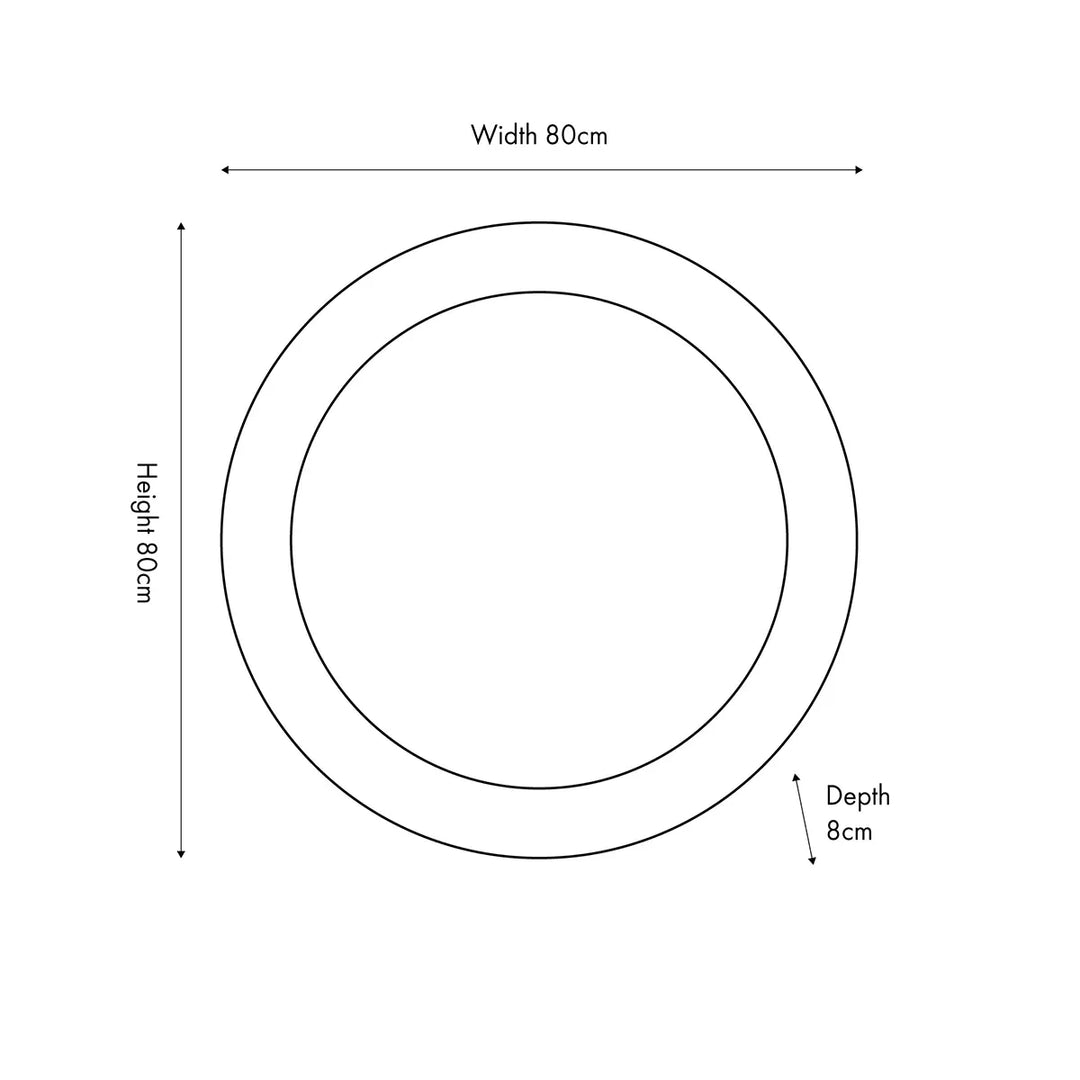Angled Frame Round Mirror - Burnished Gold