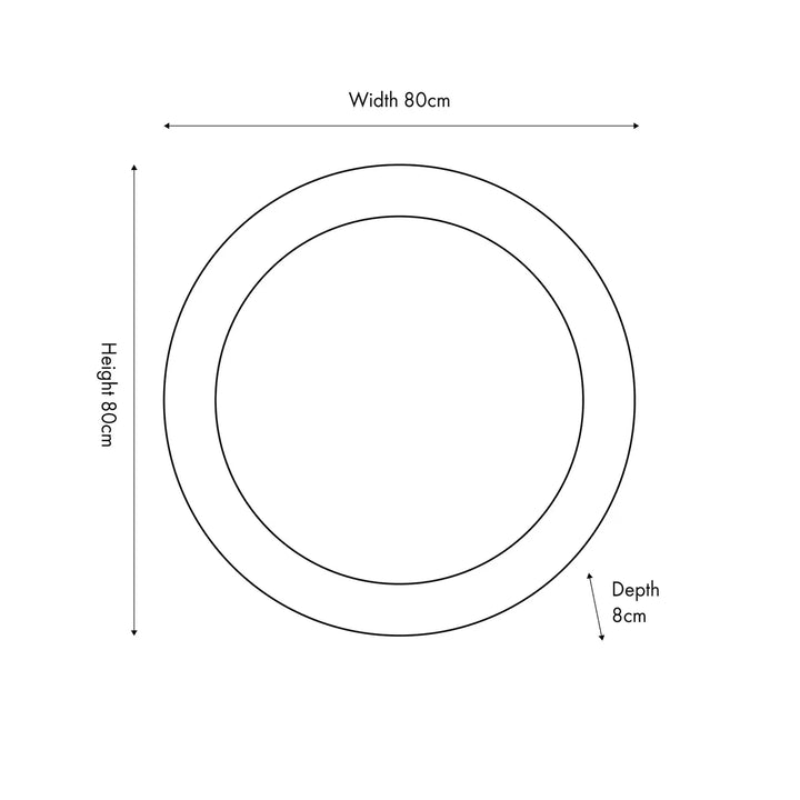 Angled Frame Round Mirror - Burnished Gold