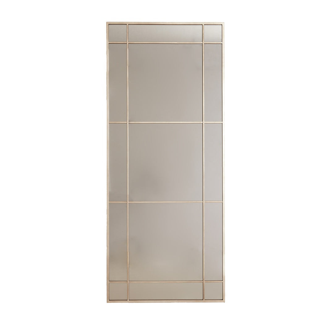 Rincon Rectangular Mirror - Gold & Smoked Glass Light & Living 1