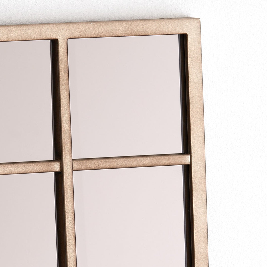 Rincon Rectangular Mirror - Gold & Smoked Glass Light & Living 5
