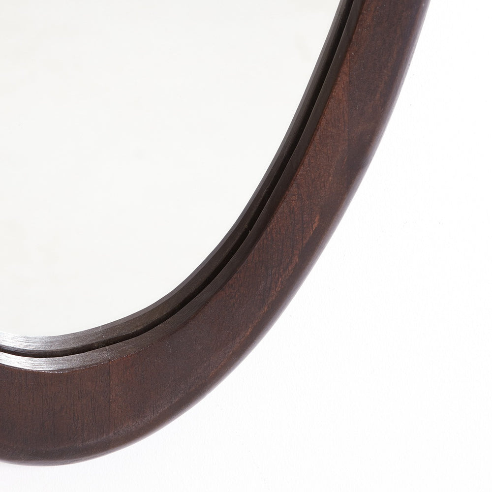 Salento Wooden Oval Mirror - Russet Light & Living 2