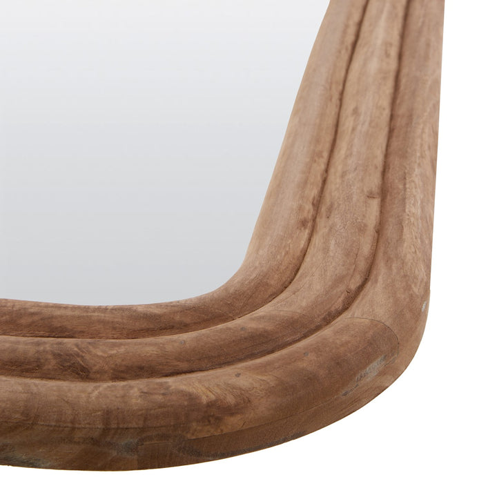 Florias Wooden Rectangular Mirror - Brown Light & Living 3