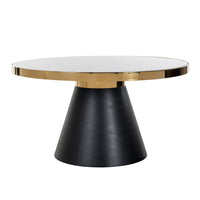 Richmond Odin Gold And Black 4 Seater Dining Table - 140cm