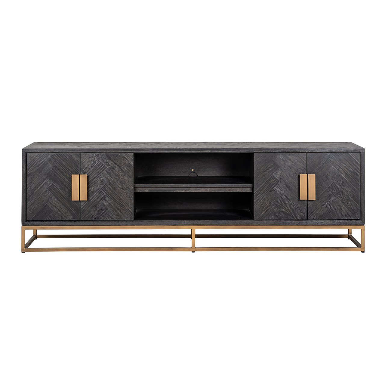 Richmond Blackbone 4 Doors Brushed Gold TV Unit