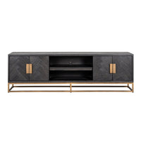 Richmond Blackbone 4 Doors Brushed Gold TV Unit