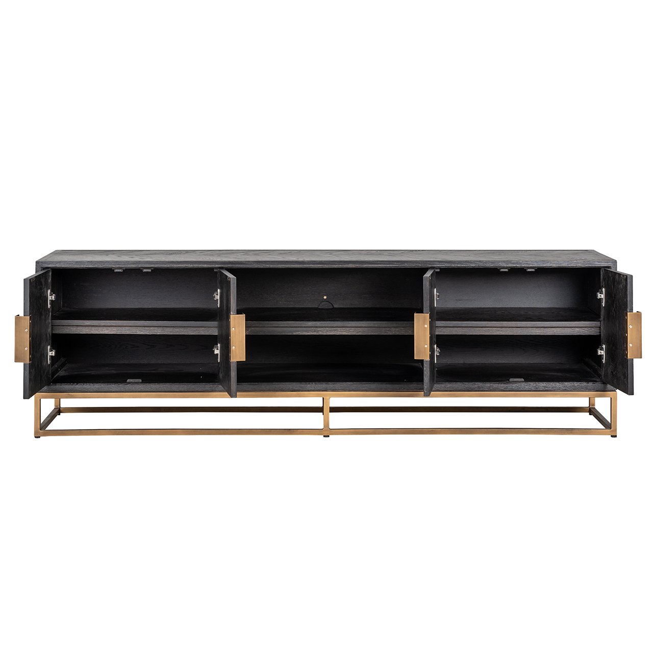 Richmond Blackbone 4 Doors Brushed Gold TV Unit