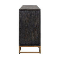 Richmond Blackbone 4 Doors Brushed Gold Sideboard