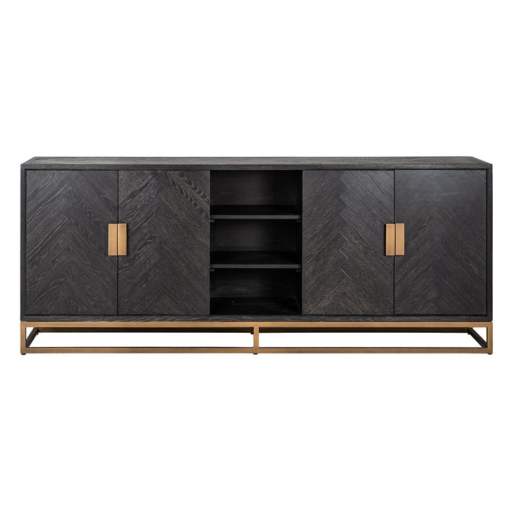 Blackbone 4 Door Sideboard - Brushed Gold Richmond 1