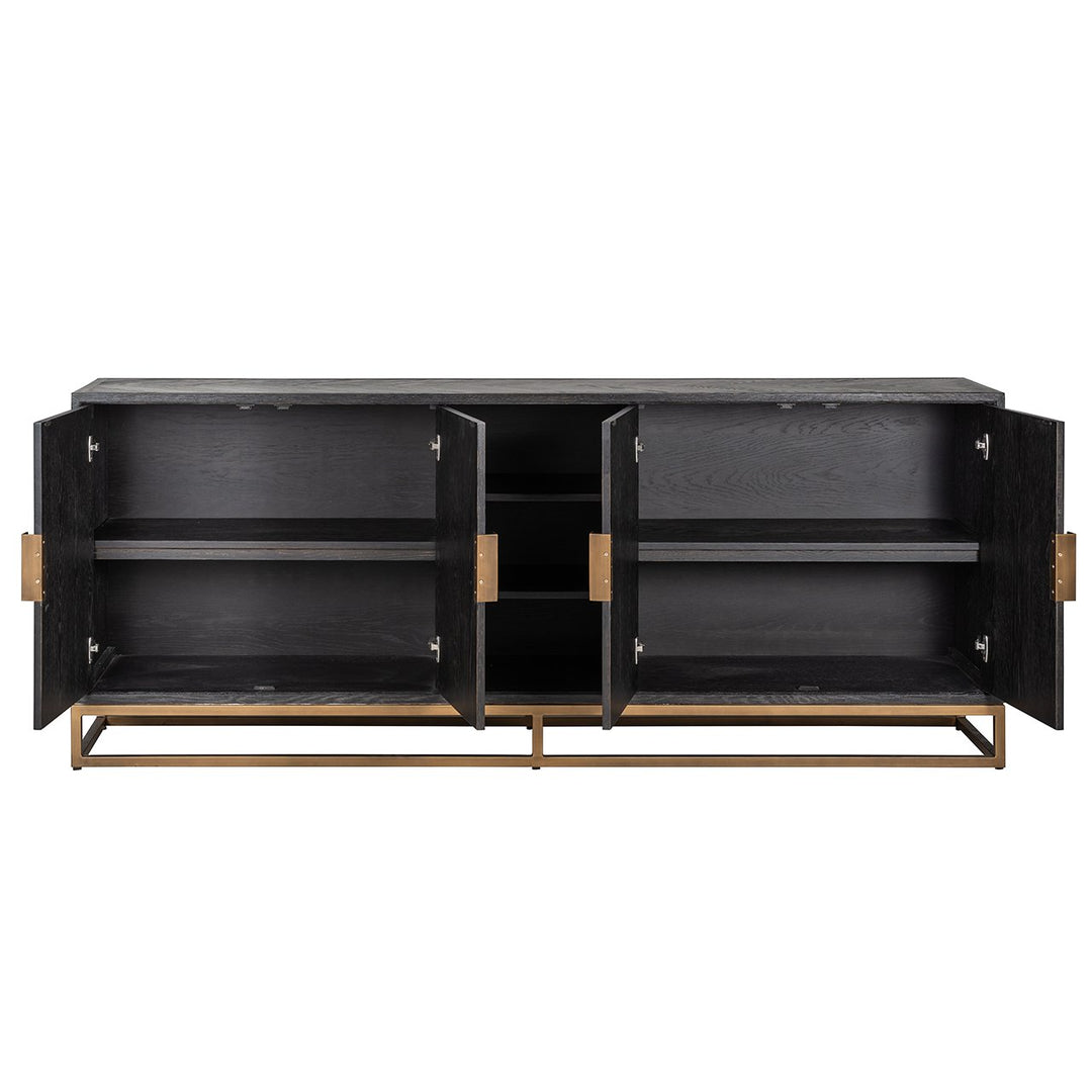 Blackbone 4 Door Sideboard - Brushed Gold Richmond 7