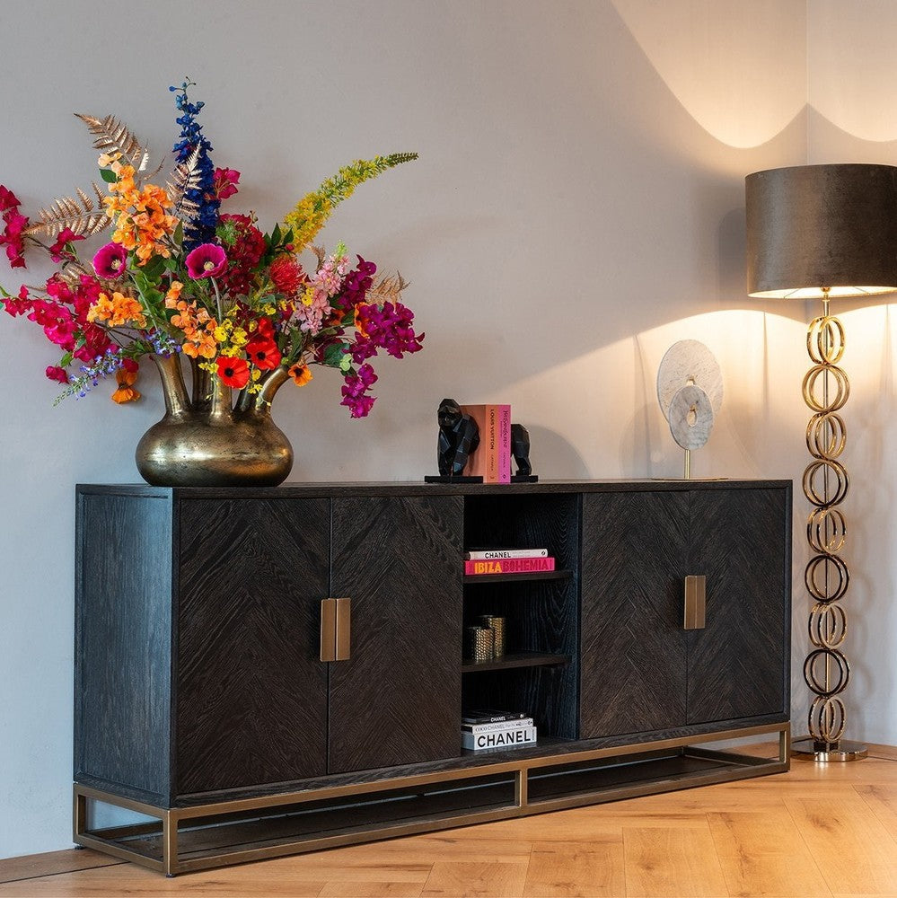 Blackbone 4 Door Sideboard - Brushed Gold Richmond 2