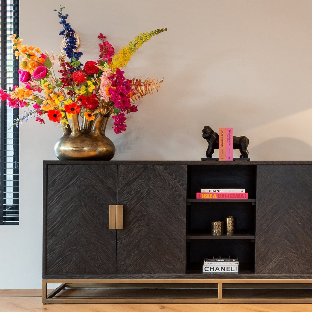 Blackbone 4 Door Sideboard - Brushed Gold Richmond 3