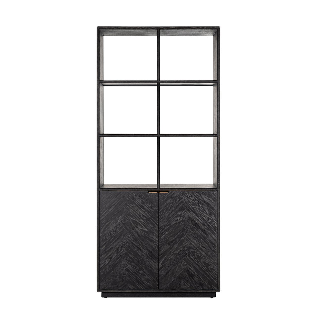 Richmond Blackbone 2 Doors Brushed Gold Bookcase