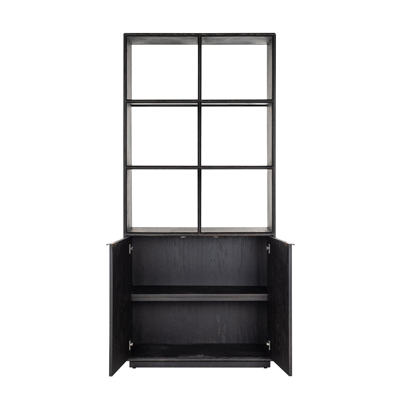 Richmond Blackbone 2 Doors Brushed Gold Bookcase