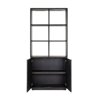 Richmond Blackbone 2 Doors Brushed Gold Bookcase