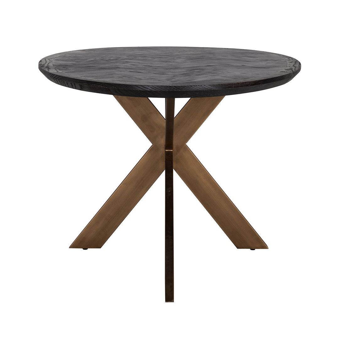 Blackbone 6 Seater Oval Dining Table 230cm - Brass & Black Richmond 3