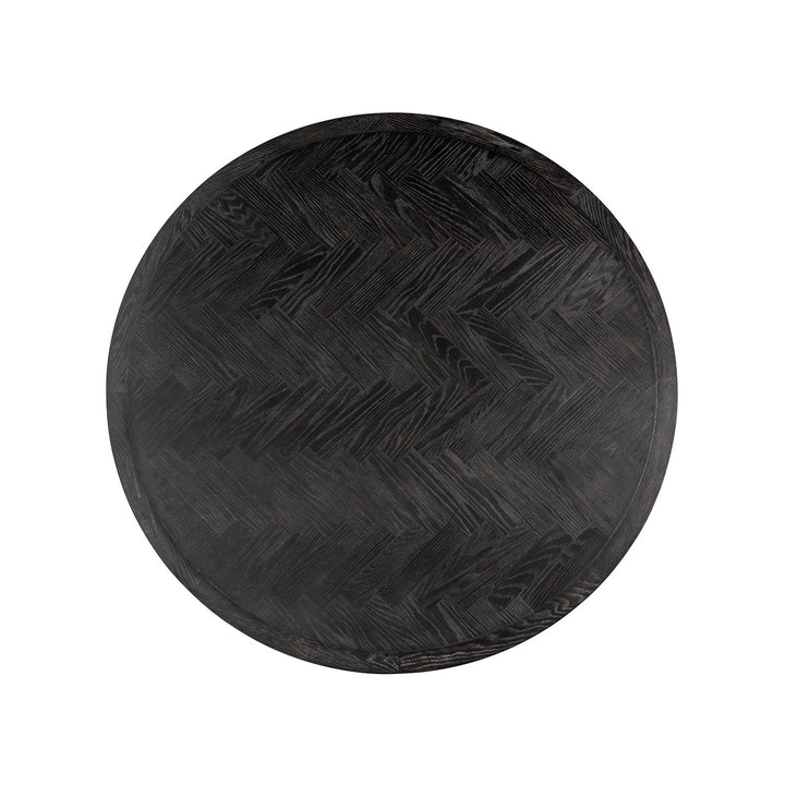 Blackbone 4 Seater Round Dining Table 140cm - Brass & Black Richmond 4