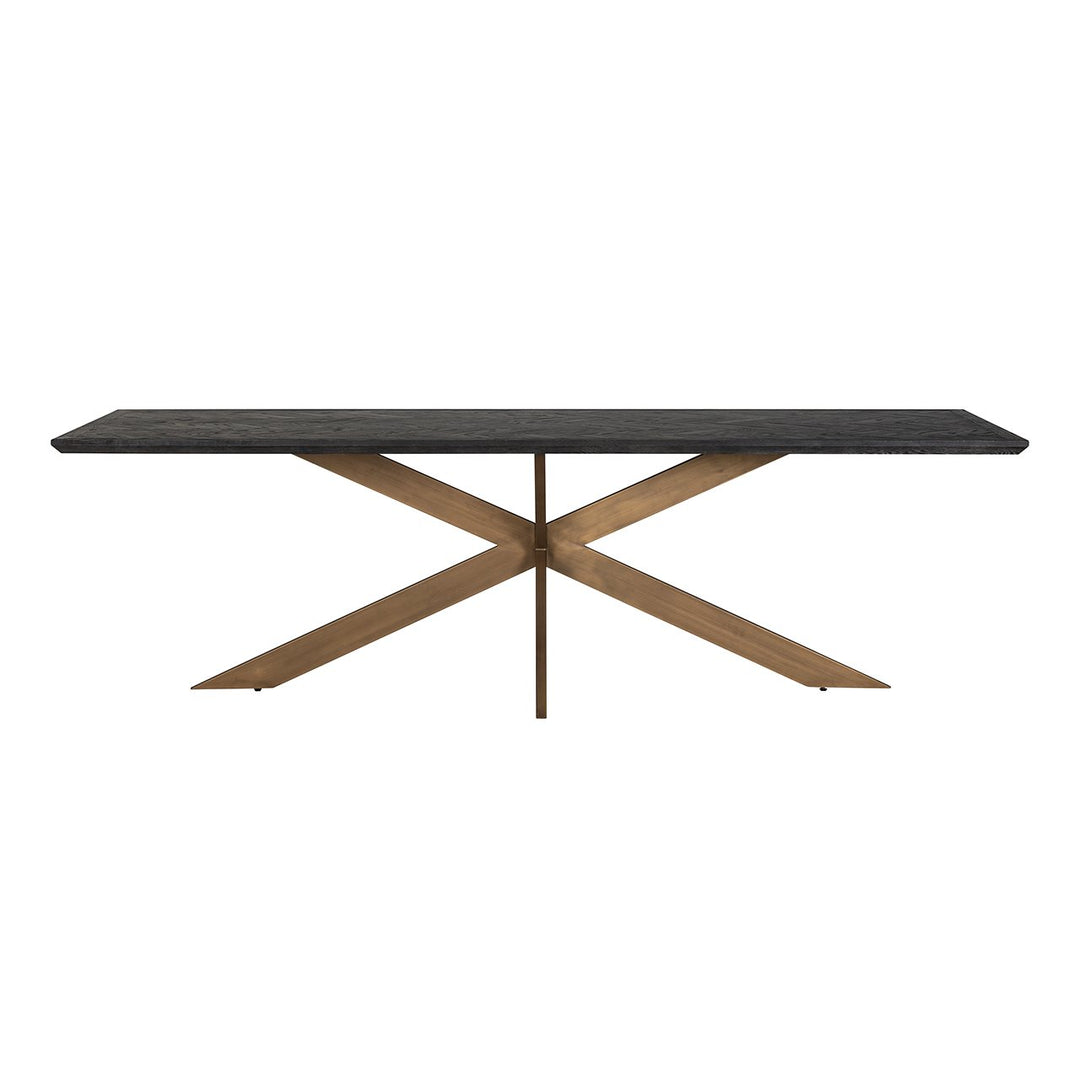 Blackbone Rectangular Dining Table 260cm - Brass & Black Richmond 1