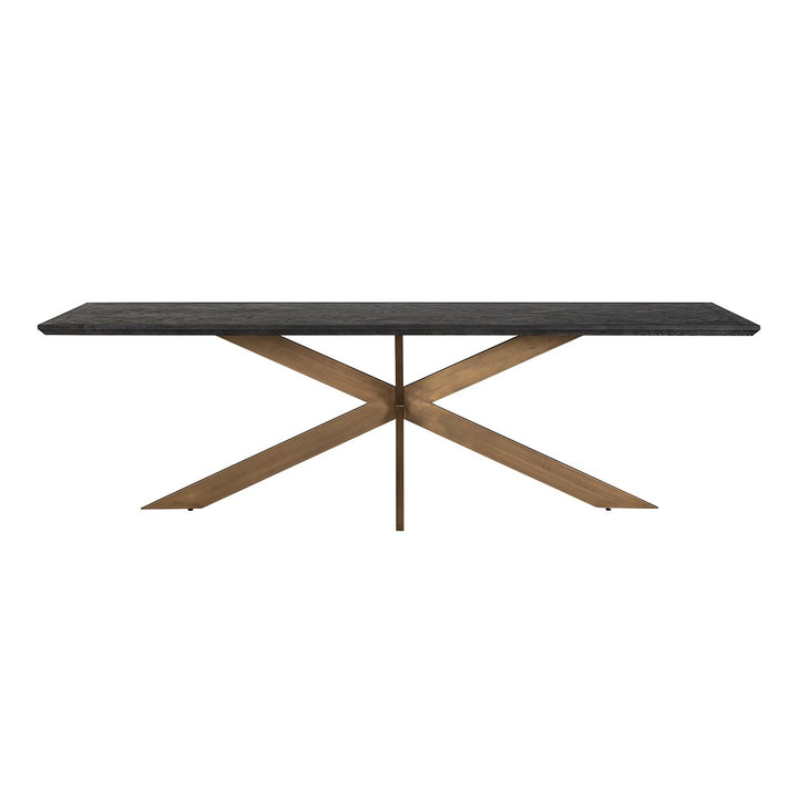 Blackbone Rectangular Dining Table 260cm - Brass & Black Richmond 1