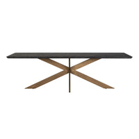 Richmond Blackbone Dining Table in Brass & Black - 260cm