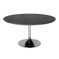 Richmond Blackbone 4 Seater Round Dining Table in Silver & Black - 140cm