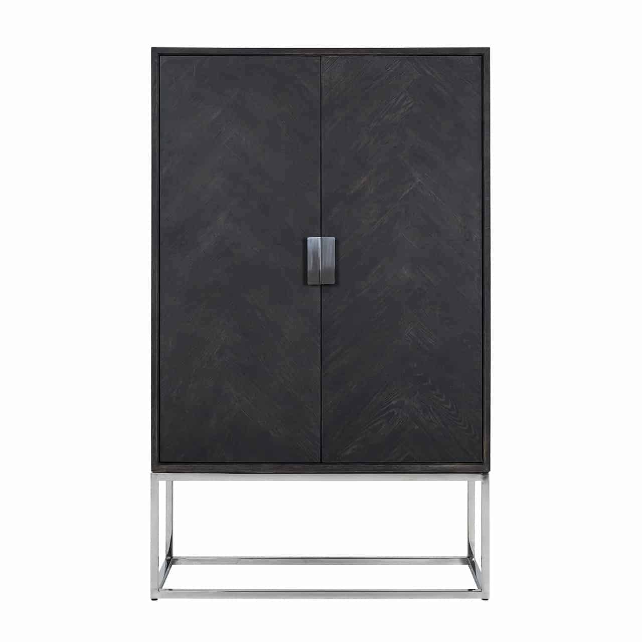 Richmond Blackbone 2 Doors Silver Cupboard