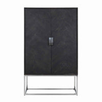 Richmond Blackbone 2 Doors Silver Cupboard