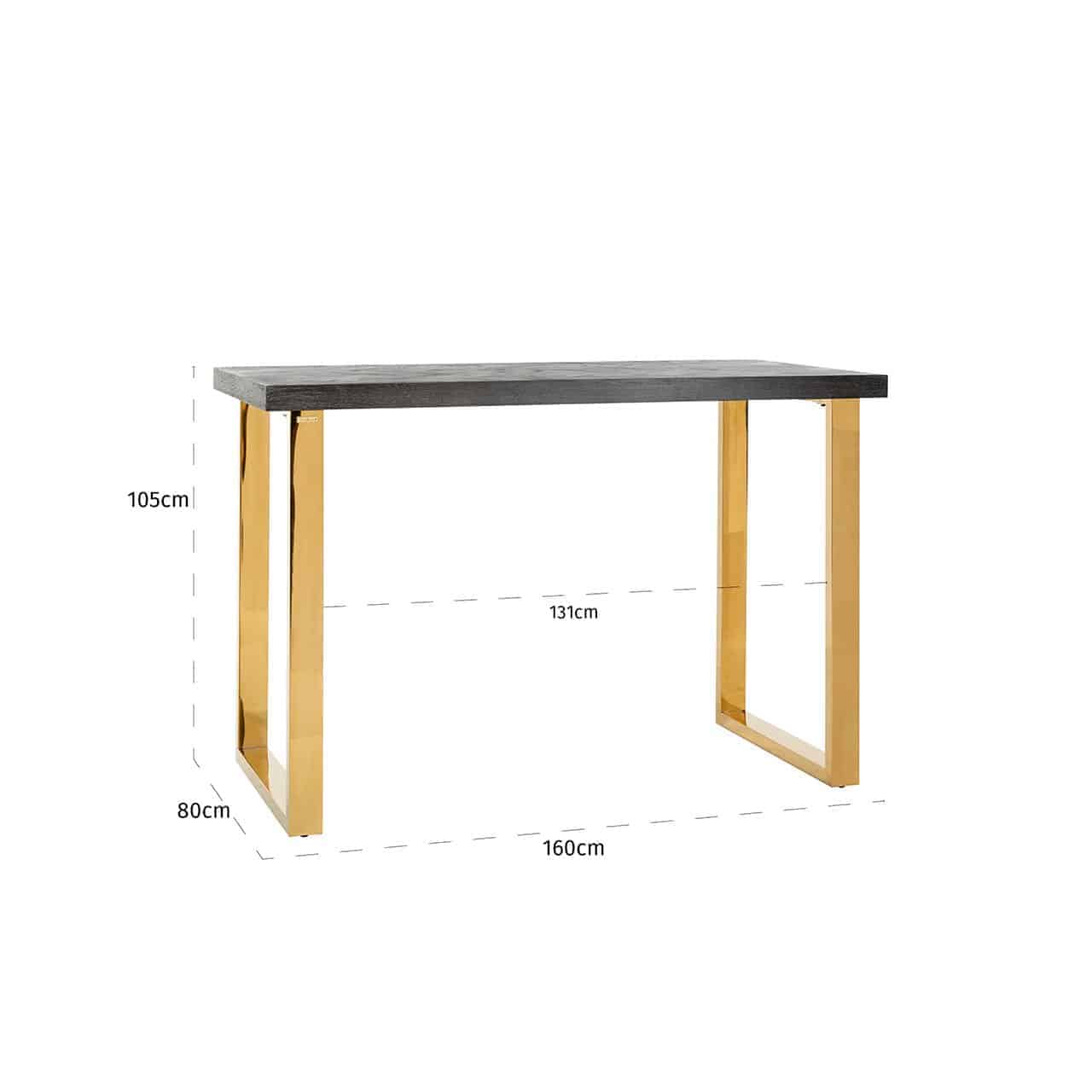 Richmond Blackbone Gold Bar Table