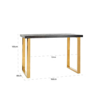 Richmond Blackbone Gold Bar Table