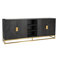 Richmond Blackbone 4 Doors Black Sideboard