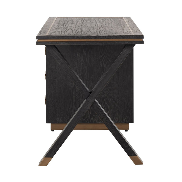 Hunter 3 Drawer Desk - Black Richmond 7