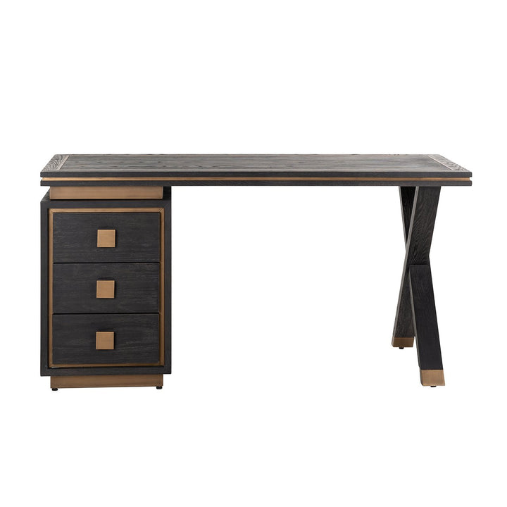 Hunter 3 Drawer Desk - Black Richmond 1
