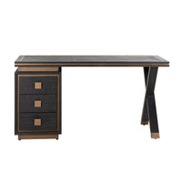 Richmond Hunter 3 Drawers Black Desk