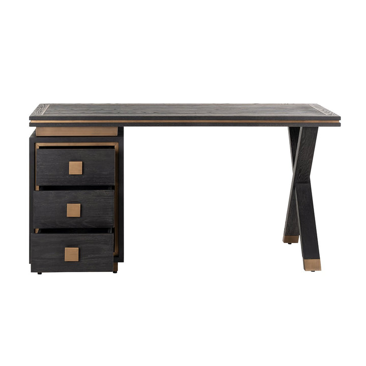 Hunter 3 Drawer Desk - Black Richmond 9
