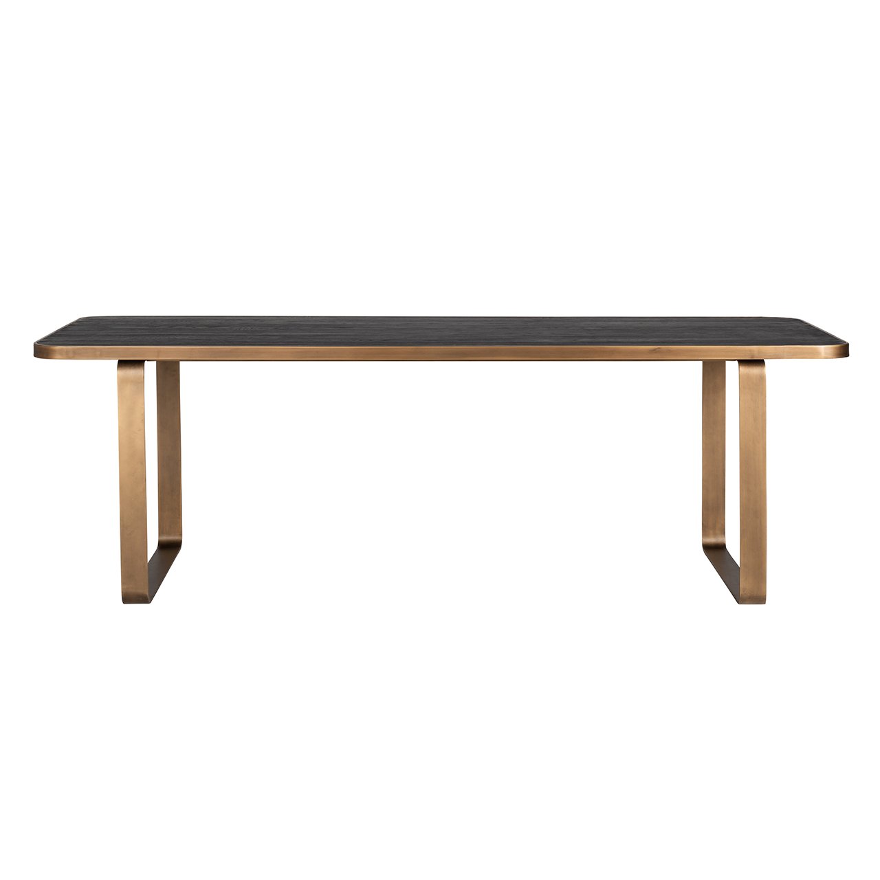 Richmond Hunter 6 Seater Dining Table in Brushed Gold & Black - 230cm