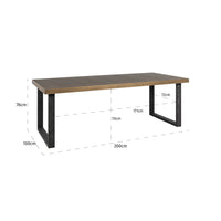 Richmond Interiors Bloomville Dining Table - 200cm