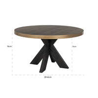 Richmond Interiors Bloomville Round Dining Table - 140cm