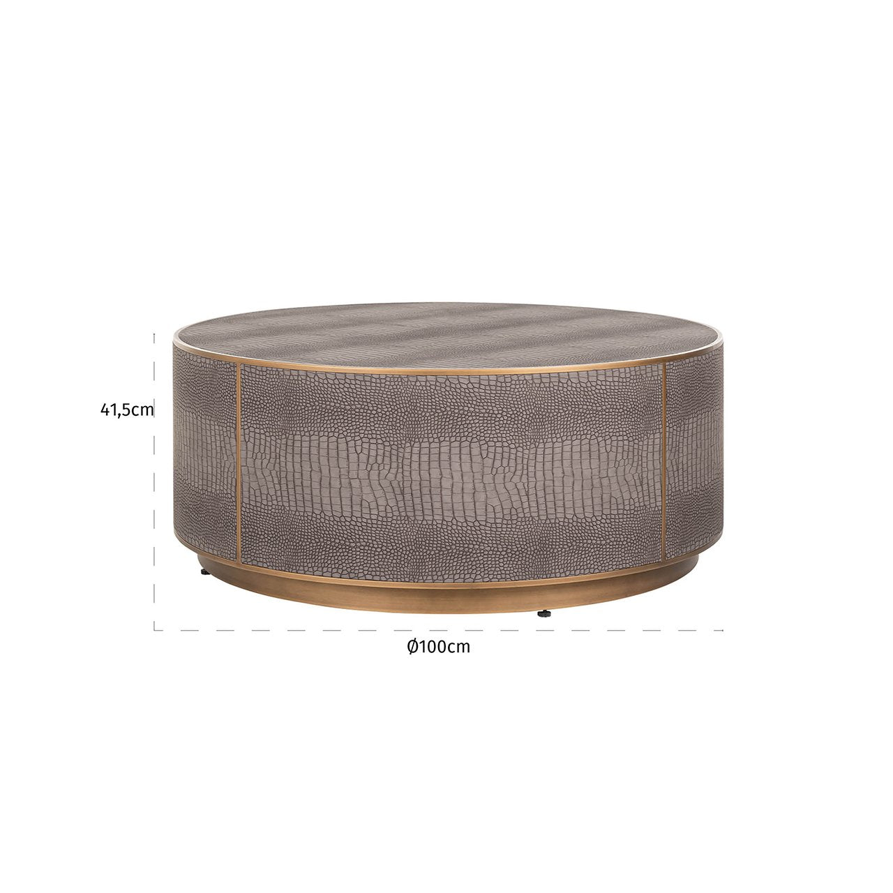 Richmond Classio Brushed Gold Round Coffee Table